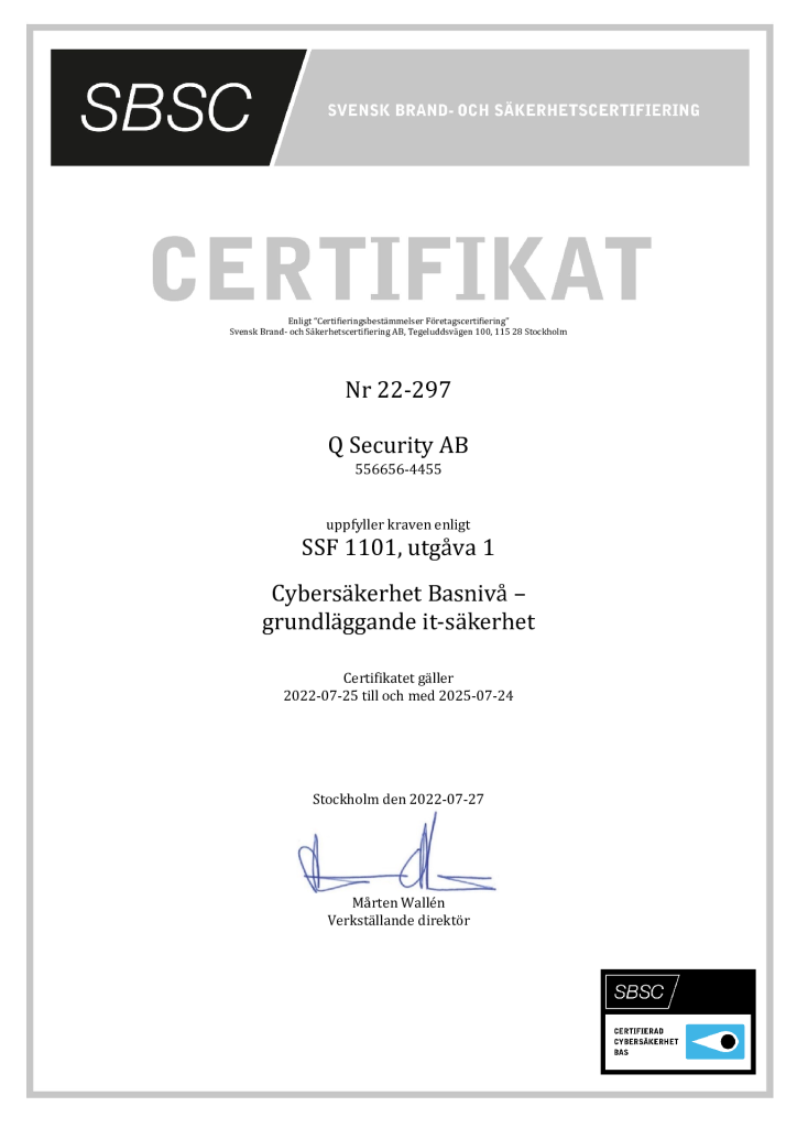 SSF 1101 -  Edition 1 - Cyber security Basic Level – Fundamental IT Security